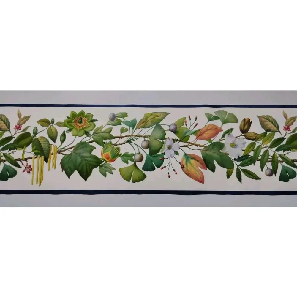 Rosedale Pre-pasted Decorative Wall Border - Ginkgo Biloba Plant - 5 yds